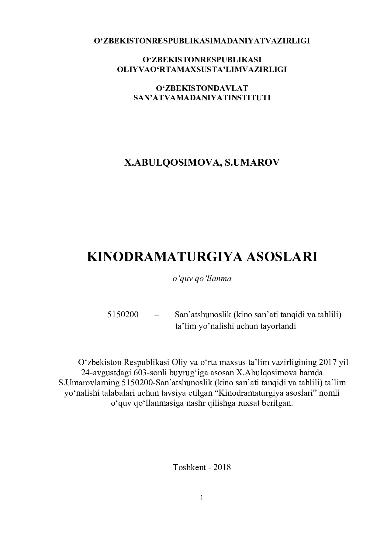 Microsoft Word - Kino dramaturgiya asoslari Umarov