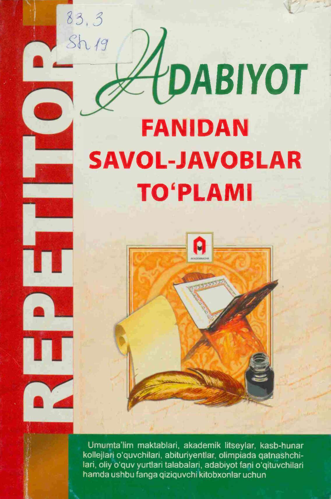 ADABIYOTDAN SAVOL JAVOBLAR