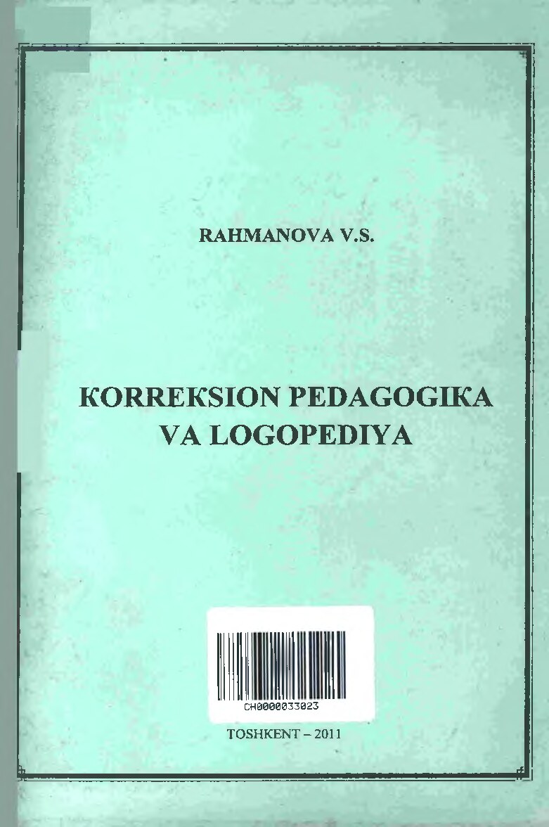 Korreksion pedagogika va logopediya