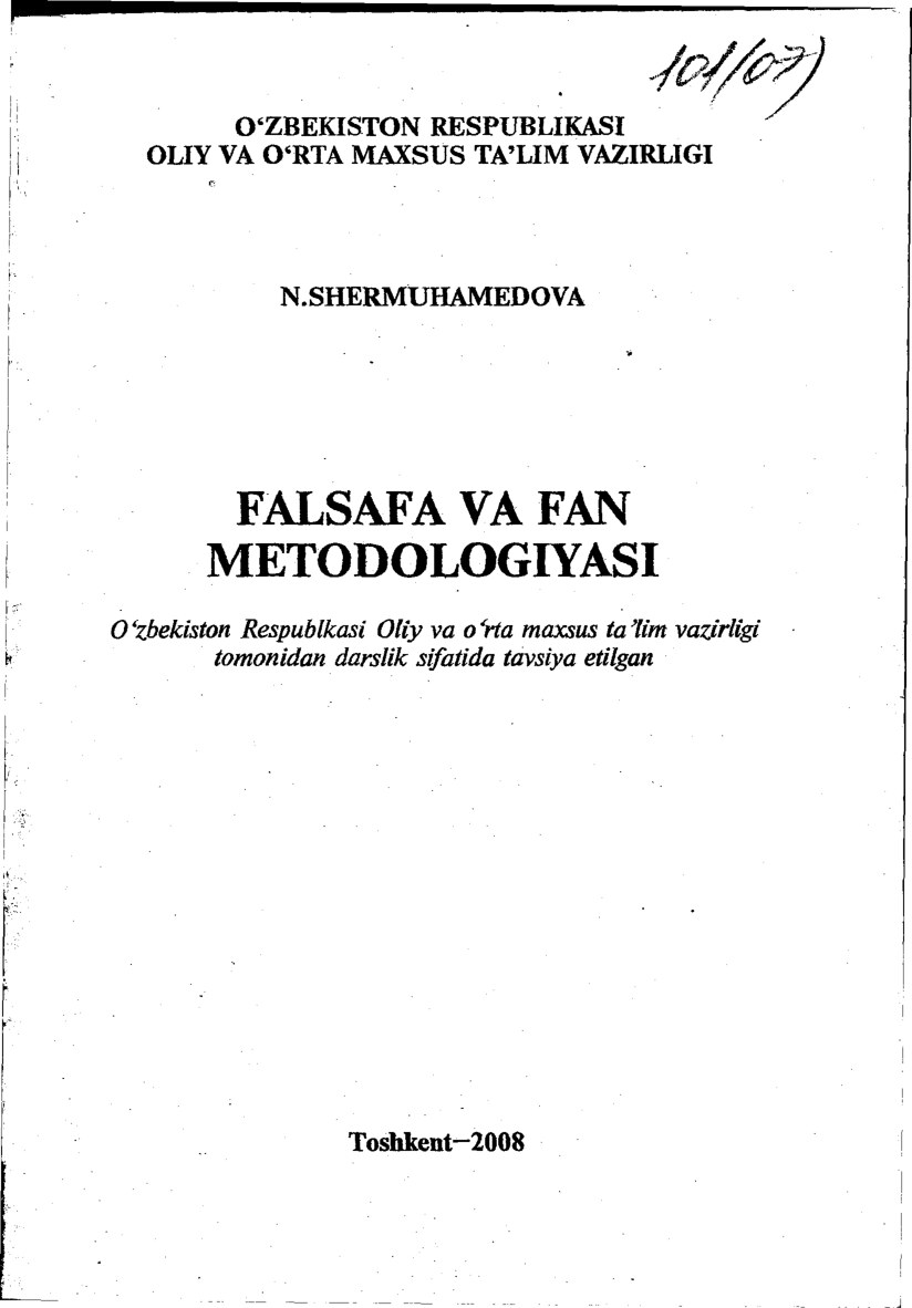 FALSAFA VA FAN  METODOLOGIYASI  N.SHERMUHAMEDOVA