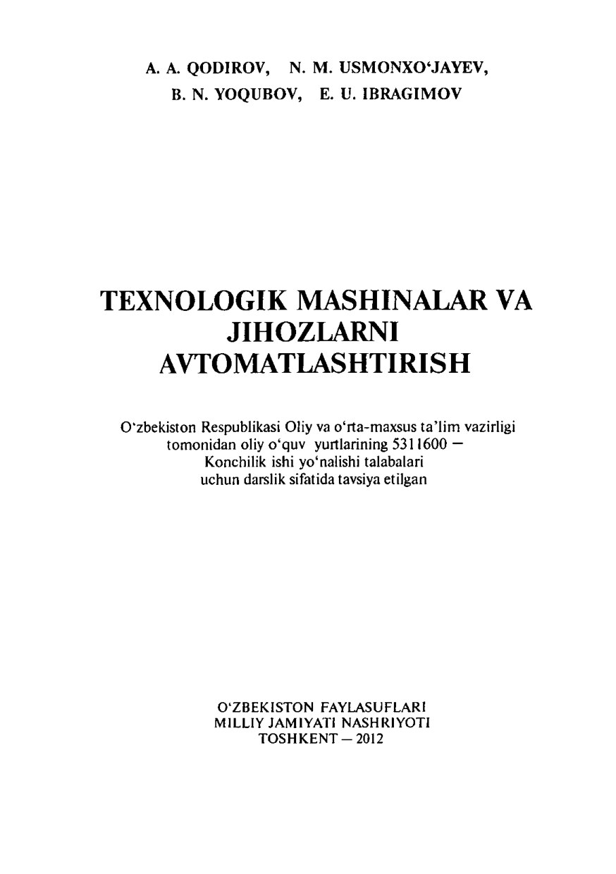 A.A. Qodirov.TexRoiogik mashinalar va jihozlarRi